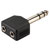 TruConnect Stereo 6.3mm to 2x 3.5mm Jack Socket Adaptor