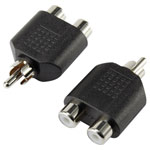 SpeaKa SP-7870160 RCA Y adapter 1x RCA plug to 2x RCA socket Black