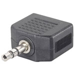 SpeaKa Professional SP-7870244 Jack Audio Y adapter Black 3.5 mm plug to 2 soc