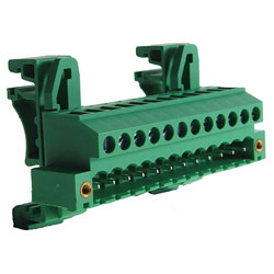 Camblock Plus CTBPD96VJ/12FL 5.08mm DIN Rail Vertical Male Flanged T/Block 12p