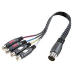SpeaKa Professional SP-7870300 Audio/phono Y adapter Black RCA/DIN connector