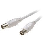 SpeaKa Professional SP-7870420 Antennas Cable White 2.50m 75Ω 90 dB Plug-Socket