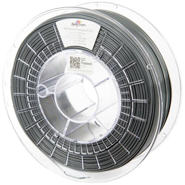 Spectrum Filaments 80659 3216491 PCTG Filament 1.75mm 1kg Spool Grey