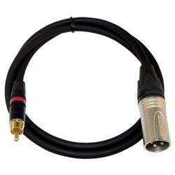 Neutrik RAPIDCABLE7 1m Instrument Cable XLR Male NC3MX to Phono Plug NYS373