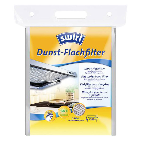 Swirl 221974 Extractor hood replacement filter 2 pcs white new