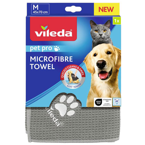 Vileda 172665 Pet Pro Microfibre Towel Pet towel 1 pc(s) Blue Micr...