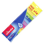 Vileda 173741 MICROFIBER CLOTH Megapack 14pcs New multicolour cleaning