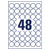 Avery-Zweckform L4716-20 Weatherproof Labels Ø 30mm White Polyester 960 pcs