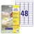 Avery-Zweckform L4736REV-25 Removable Labels 45.7x21.2mm White 1440 Labels/30Sht