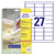 Avery-Zweckform L4737REV-25 Removable Labels 63.5x29.6mm White 810pc(s)