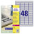 Avery-Zweckform L6009-20 Heavy Duty Silver Labels 45.7x21.2mm 960Labels 20 Sheet