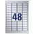 Avery-Zweckform L6009-20 Heavy Duty Silver Labels 45.7x21.2mm 960Labels 20 Sheet