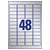 Avery-Zweckform L6009-20 Heavy Duty Silver Labels 45.7x21.2mm 960Labels 20 Sheet