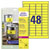 Avery-Zweckform L6103-20 Weatherproof Film Labels 45.7x21.2mm Yellow 960 Labels