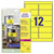 Avery-Zweckform L6107-20 Weatherproof Labels 99.1x42.3mm Polyester Yellow 240pc
