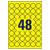 Avery-Zweckform L6128-20 Weatherproof Film Labels Ø 30mm Round Yellow 960 pcs
