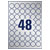 Avery-Zweckform L6129-20 Nameplate Labels Ø 30mm Silver Polyester 960 pc.