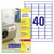 Avery-Zweckform L6140-20 TripleBond Labels 45.7x25.4mm Polyester White 800 pc(s)