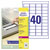 Avery-Zweckform L6145-20 NoPeel Security Labels 45.7x25.4mm White 800 pc(s)