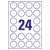 Avery-Zweckform L7780-25 Crystal Clear Round Labels Ø 40mm Polyester 600 pc(s)