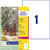Avery-Zweckform L7784-25 Crystal Clear Labels 210x297mm 25 Sheets Laser