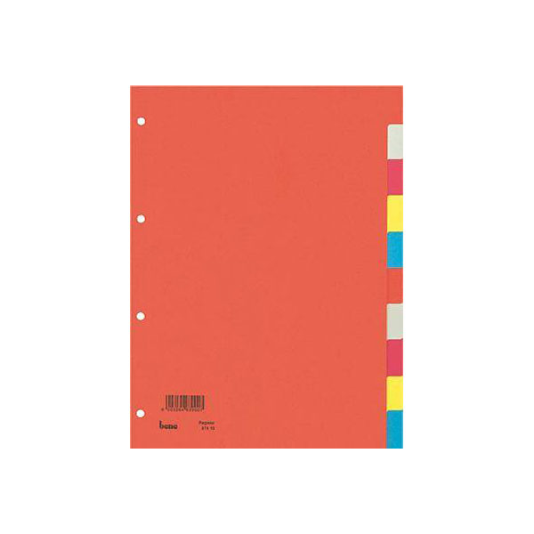 Bene 97410 Index A4 Blank Recycled cardboard Multicolour 10 dividers