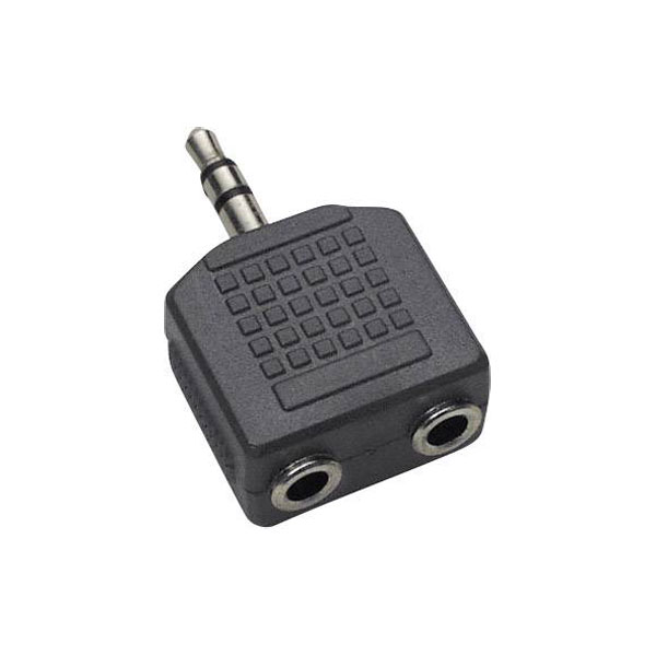 BKL Electronic 1102014 Jack Audio Y-Adapter 1x 3.5mm Plug to 2x 3....