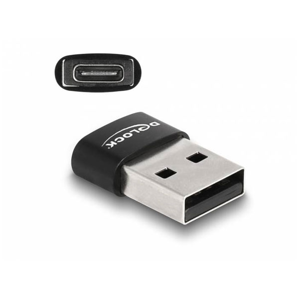 Delock 60002 USB 2.0 Adapter [1x USB 2.0 connector A - 1x USB-C® s...