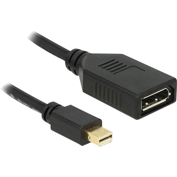 Delock 65554 Adapter Mini DisplayPort to DisplayPort 4K 60Hz 21 cm...
