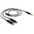 Delock 65575 Audio Jack Y-Cable 3.5mm 4-Pin Male to 2x Female 25cm Black