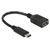 Delock 65634 USB 3.2 Gen 1 Adapter USB-C Male to USB-A Female 15cm Black