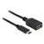 Delock 65634 USB 3.2 Gen 1 Adapter USB-C Male to USB-A Female 15cm Black