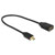 Delock 65687 HDMI-A Female to Micro-D Male Cable 0.2m 4K 60Hz High Speed Ethernt