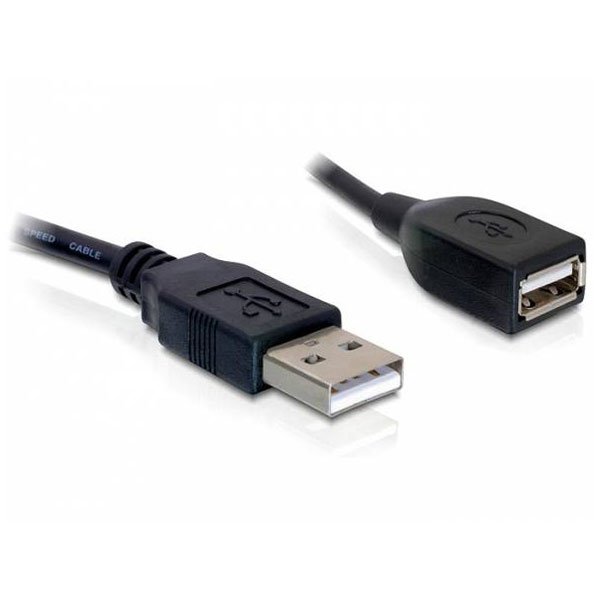 Delock 82457 USB cable USB 2.0 USB-A plug, USB-A socket 0.15 m Black