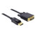 Delock 82591 DisplayPort 1.2 to DVI 24+1 Male Passive Adapter Cable 2m Black