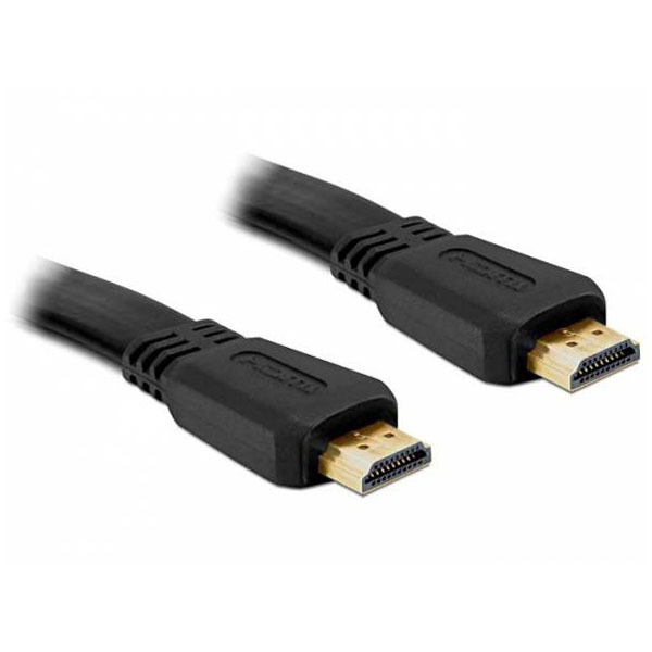 Delock 82672 HDMI Cable HDMI-A plug 5 m Black ribbon HDMI cable