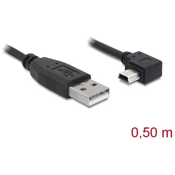 Delock 82680 USB cable USB 2.0 USB-A plug, USB-Mini-B plug 0.50 m ...