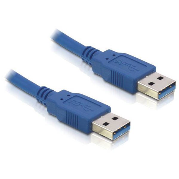 Delock 83121 USB cable USB 3.0 USB-A plug, USB-A plug 0.50 m Blue