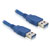 Delock 83121 USB cable USB 3.0 USB-A plug, USB-A plug 0.50 m Blue