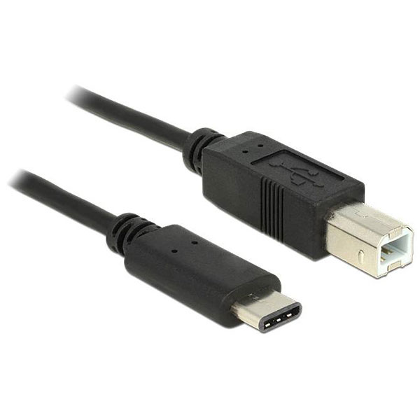 Delock 83328 USB cable USB 2.0 USB-B plug, USB-C® plug 0.50 m Black