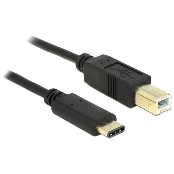 Delock 83330 USB cable USB 2.0 USB-B plug, USB-C® plug 2.00 m Black