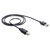 Delock 83358 EASY-USB 2.0 Cable A to B Reversible Plug 1m Black Gold-plated