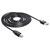 Delock 83360 USB 2.0 Cable A to B 3m Black Easy-USB Gold Plated UL-Approved