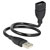 Delock 83498 USB 2.0 Cable A Plug-Socket 0.35m Black Flexible Gooseneck