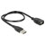 Delock 83499 USB 2.0 A Plug to A Socket 0.5m Flexible Gooseneck Cable Black
