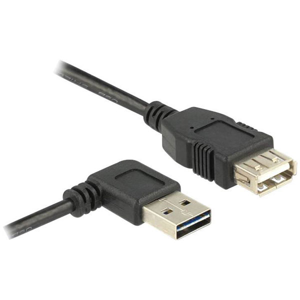 Delock 83551 USB 2.0 A Plug to A Female Extension Cable 1.00m Blac...