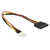 Delock 83877 Power Cable SATA 15-pin Male to Floppy 4-pin Male 0.24m Blk/Red/Yel