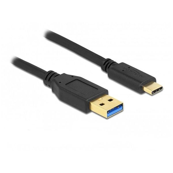 Delock 84006 USB 3.2 Gen 2 Cable Type-A to USB Type-C 3m Black