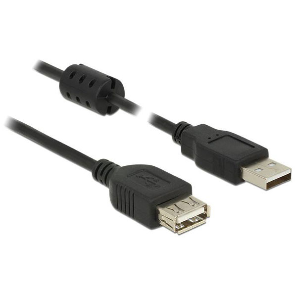 Delock 84885 USB cable USB 2.0 USB-A plug, USB-A socket 2.00 m Black