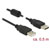 Delock 84888 USB 2.0 Cable Type-A Male to Male 0.5m Black with Ferrite Core